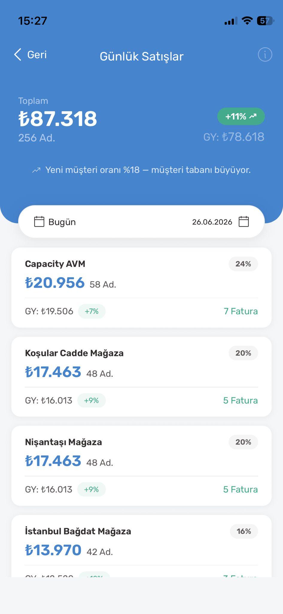 Daily Revenue report preview