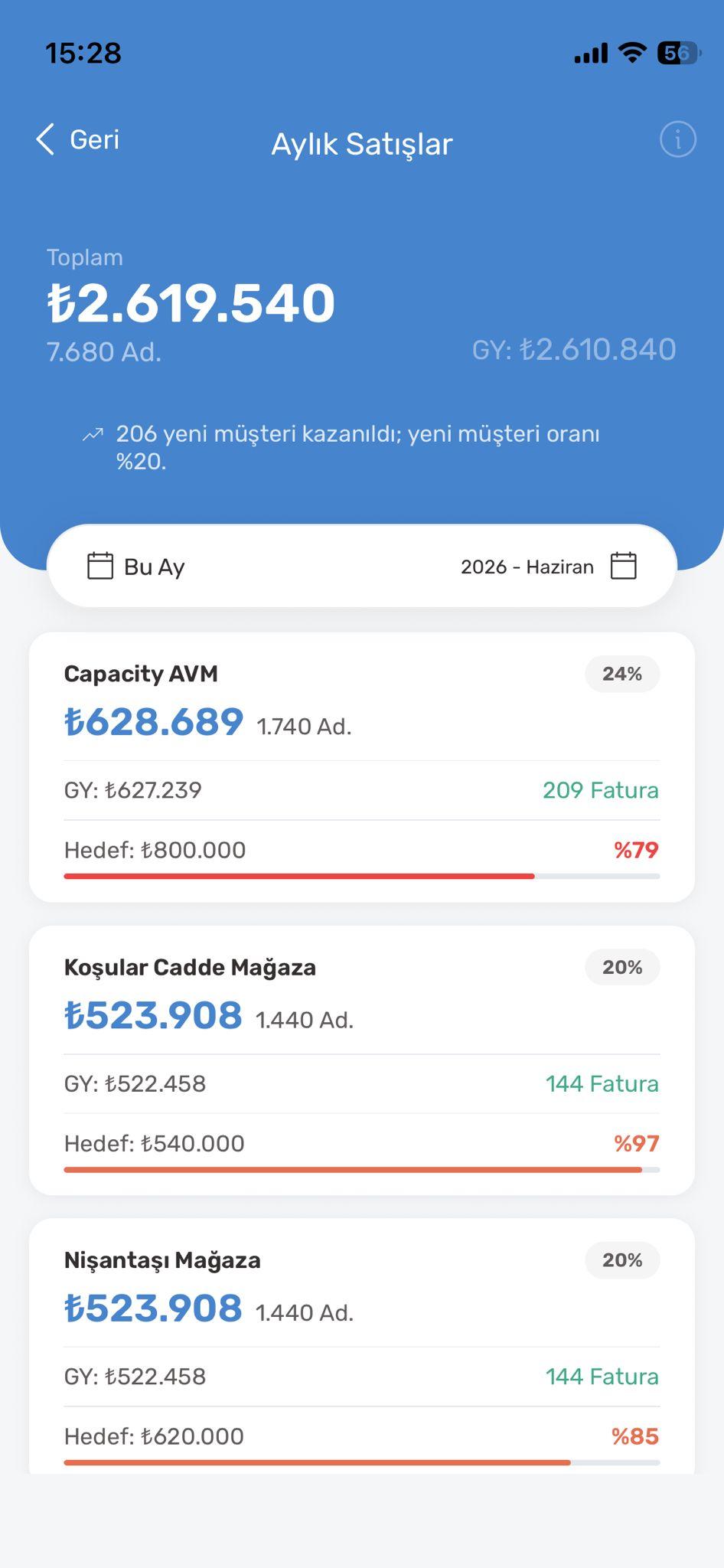 Monthly Revenue report preview